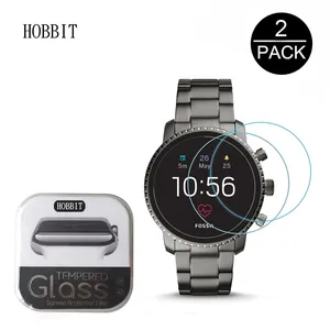 2pack 2 5d clear tempered glass screen protector for mens fossil q explorist hr gen 4 5 smartwatch screen guard protective film free global shipping