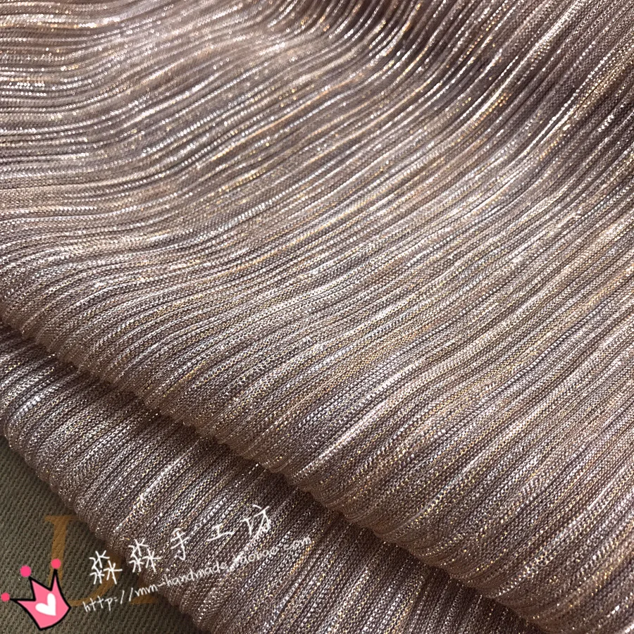 Spring and summer champagne gold silk super fine fabric perspective night shop crepe | Дом и сад