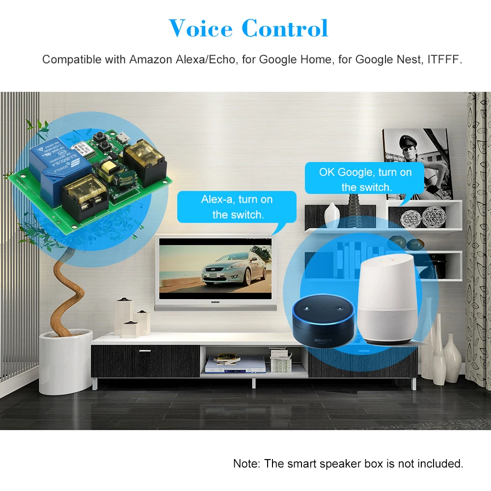 

eWeLink USB DC5V AC85-250V 30A RF433MHz Wifi Switch Wireless Relay Module Smart Home Automation Modules Phone APP Remote Control