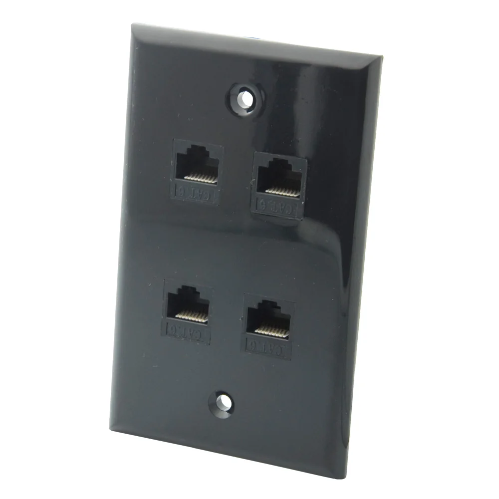 Сетевая настенная пластина RJ45 1 комплект 2 3 4 6 8 12 портов CAT6 с обратной стороны