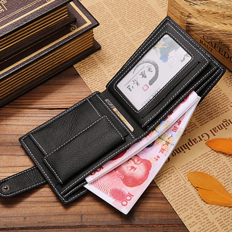 JINBAOLAI Genuine Leather Men Wallets High Quality Design with Coin Pocket Purses Gift For Card Holder Bifold Purse | Багаж и сумки