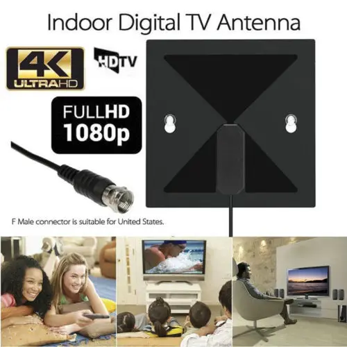 Внутренний HD спутниковый ТВ антенна Приемник Full 1080P цифрового телевидения HDTV