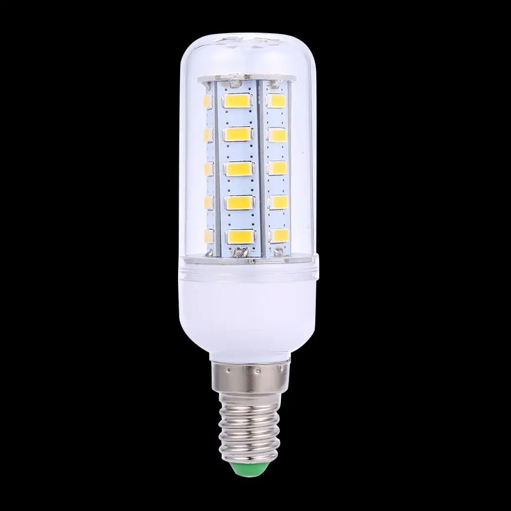 AC 220V Высокая мощность LED Кукуруза 360 E27 E14 свет 600lm лампы дома 25000 часов теплый белый