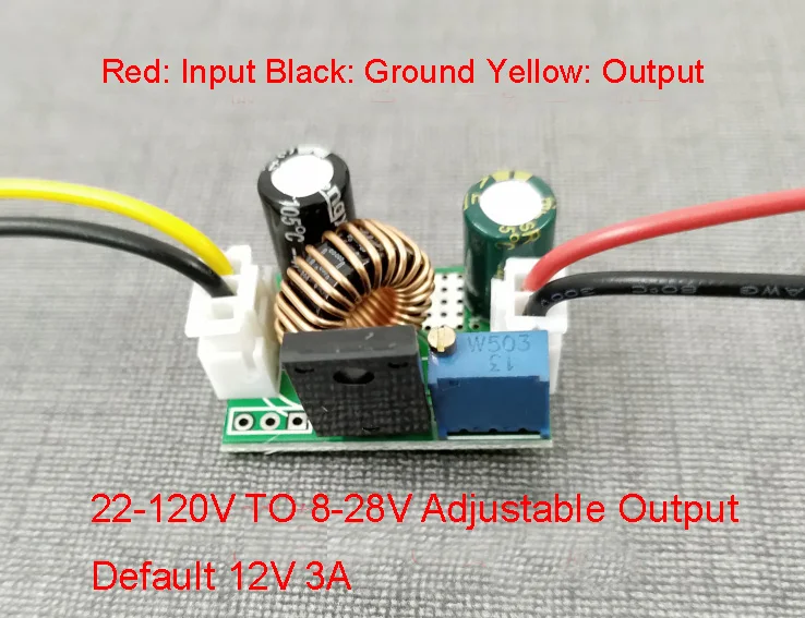 

DC-DC Buck Converter Module 8V-120V 96V 84V 72V 60v 48v 36v Step-down to 5V 9V 12v 15V 19V 24v Voltage Regulated USB Power