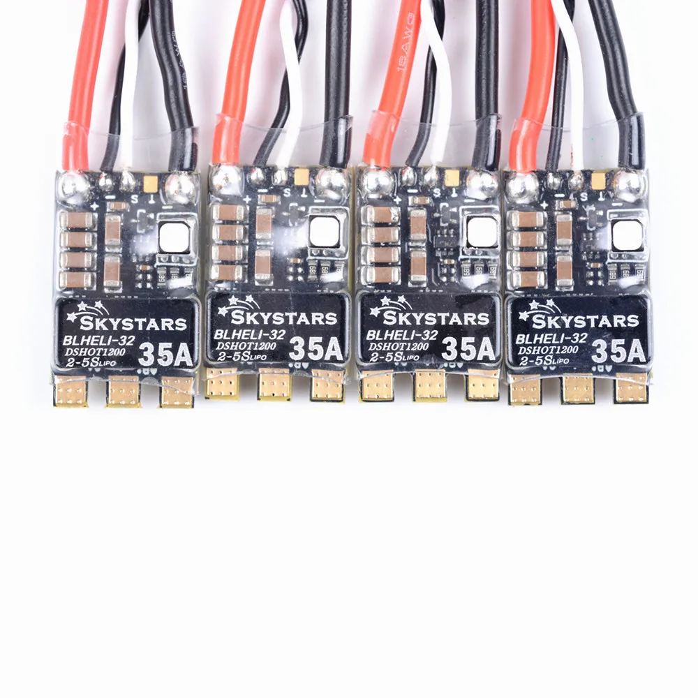4 шт. SKYSTARS 35A blheli _ 32 бит 2 5S Dshot1200 встроенный бесщеточный светодиодный RGB ESC для