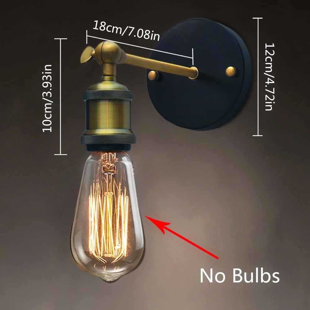 E27 40W Edison Retro Wall Light Loft Study Foyer Dining Room Bedside Led Indoor Lamp Luminaire | Лампы и освещение