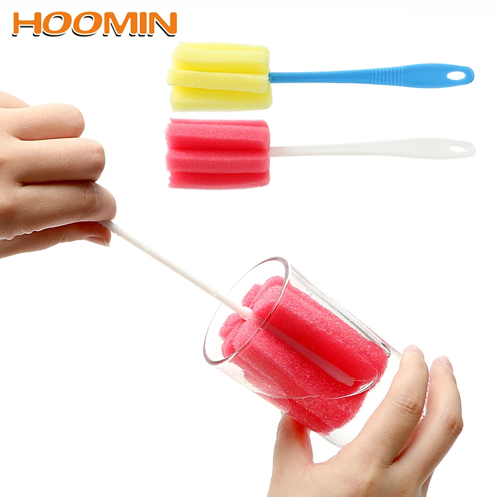 

HOOMIN Bottle Brush Soft Sponge Cup Brush Long Handle Tableware Cleaning Tool Multiuse Kitchen Cup Cleaner