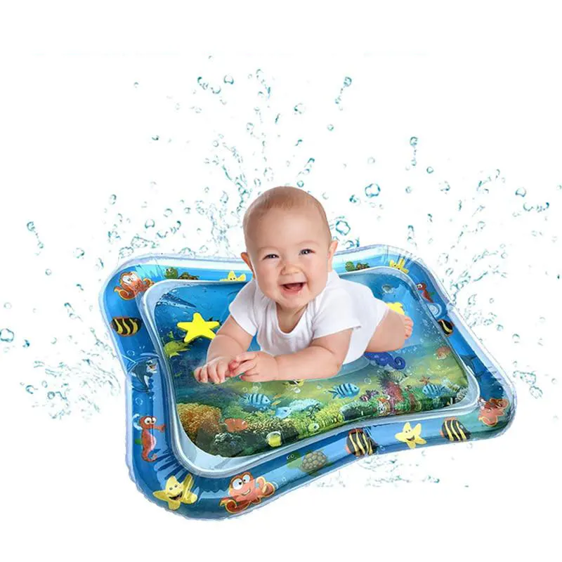 Water Mat Baby Kids Play Inflatable Thicken PVC Tummy Time Toddler Fun Activity Center For Babies Camping Mats | Спорт и развлечения