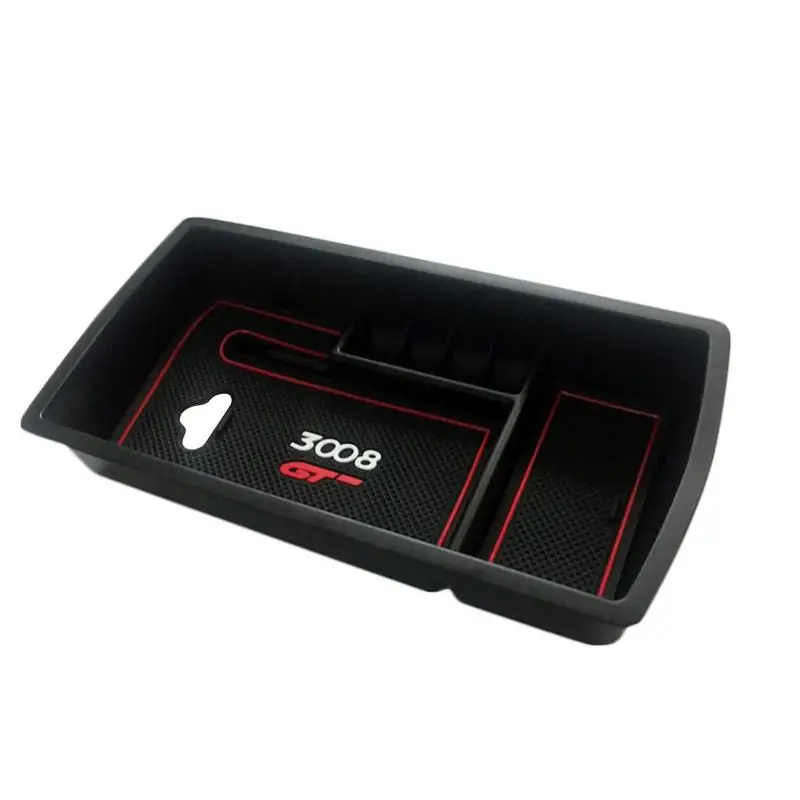 Hot Storage Box Arm Rest Glove Tray Bin Container Holder Fit For Peugeot 3008 3008GT 2016-2018 Interior Armrest Central Console |