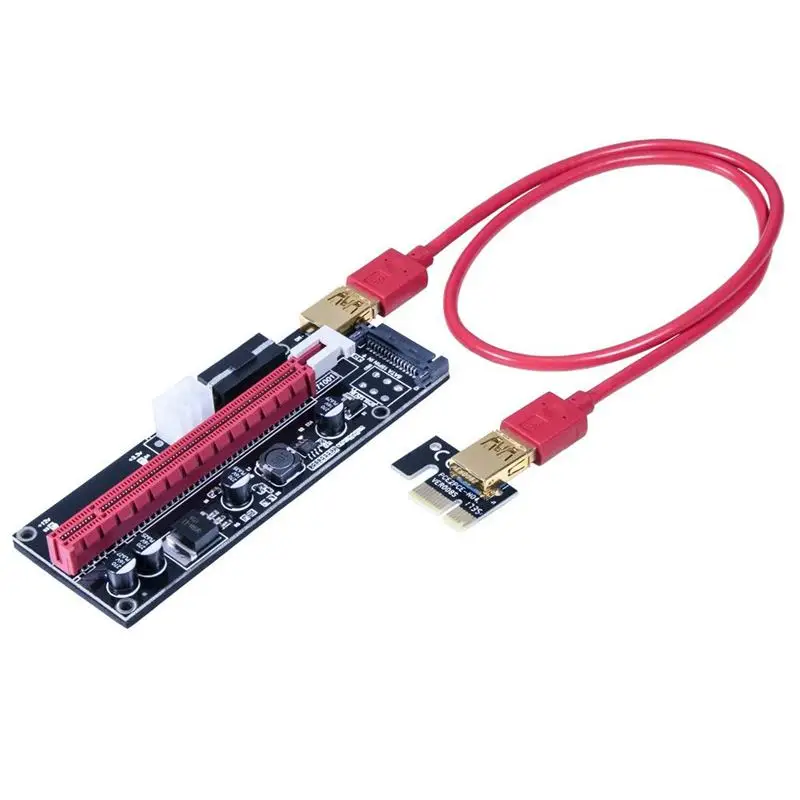 Новинка последняя версия VER009S 2 Pack PCI E 16x к 1x адаптеру питания с 4PIN SATA и графической