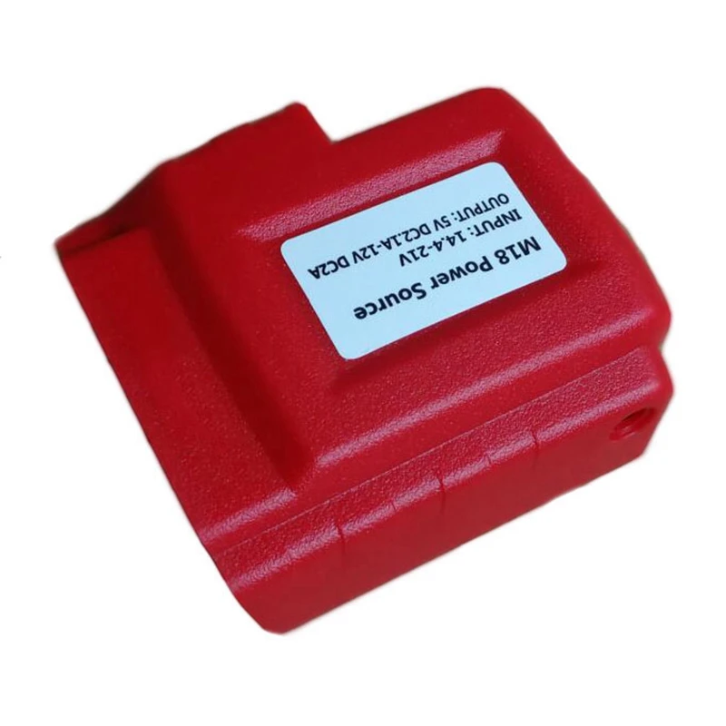 Usb Power Converter Dc 12V Adapter For Milwaukee 18V Battery M14.4V M18V 5V2.1A Source Li-Ion |
