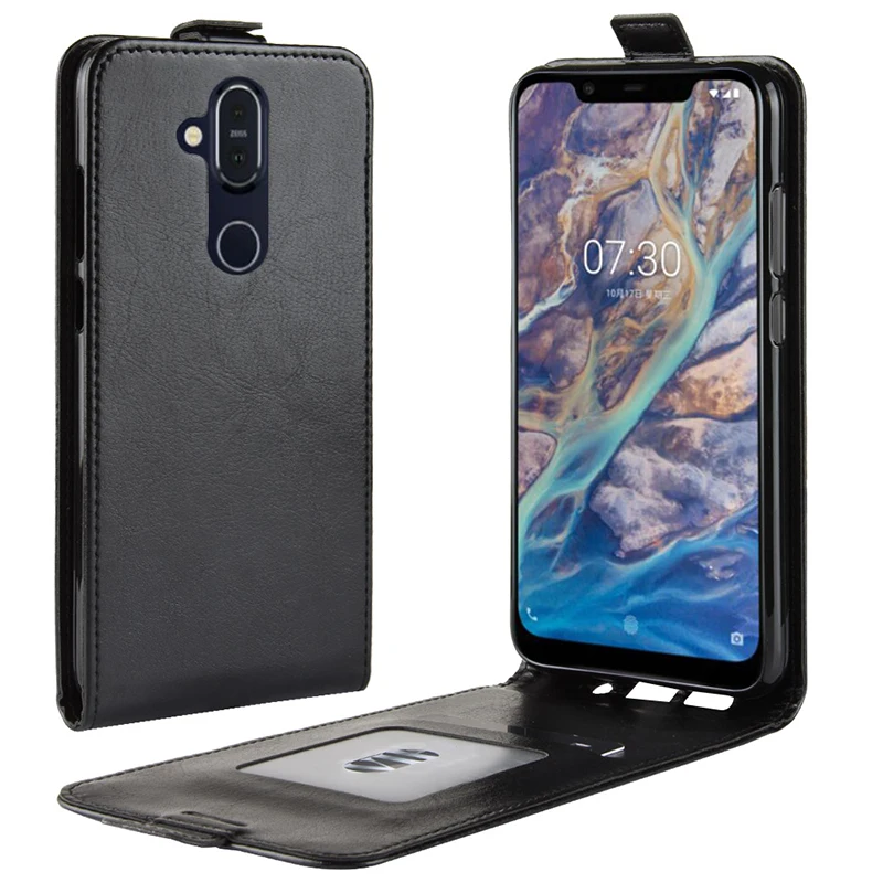 Remanbor For Nokia 7.1 Plus Leather Case Exclusive Phone Cover Wallet 6.18'' Ultra-thin X7 Flip Bag Coque | Мобильные
