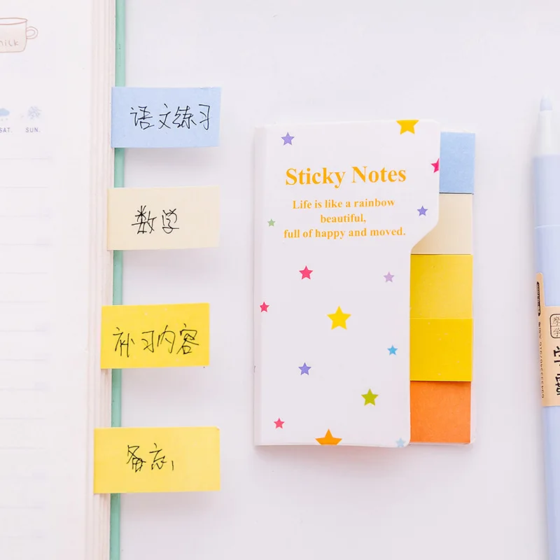 2pcs Note Schedule Index Sticker Paper Notepad Self-Adhesive Label Bookmarks School Student Supply 2018 | Канцтовары для офиса и
