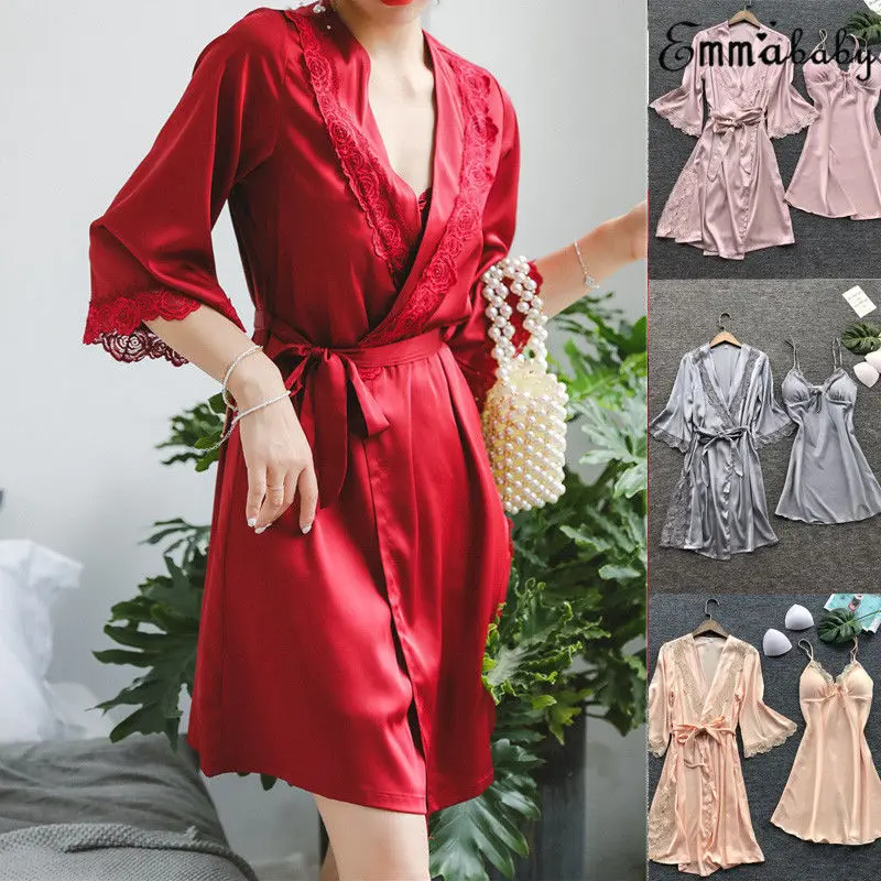 Сексуальное женское белье для женщин шелковое кружевное платье Ночная Сорочка