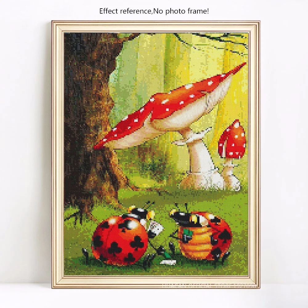 EverShine 5D Diamond Painting Full Drill Square Insect Cross Stitch Embroidery Ladybug Rhinestones Pictures Home Decor | Дом и сад