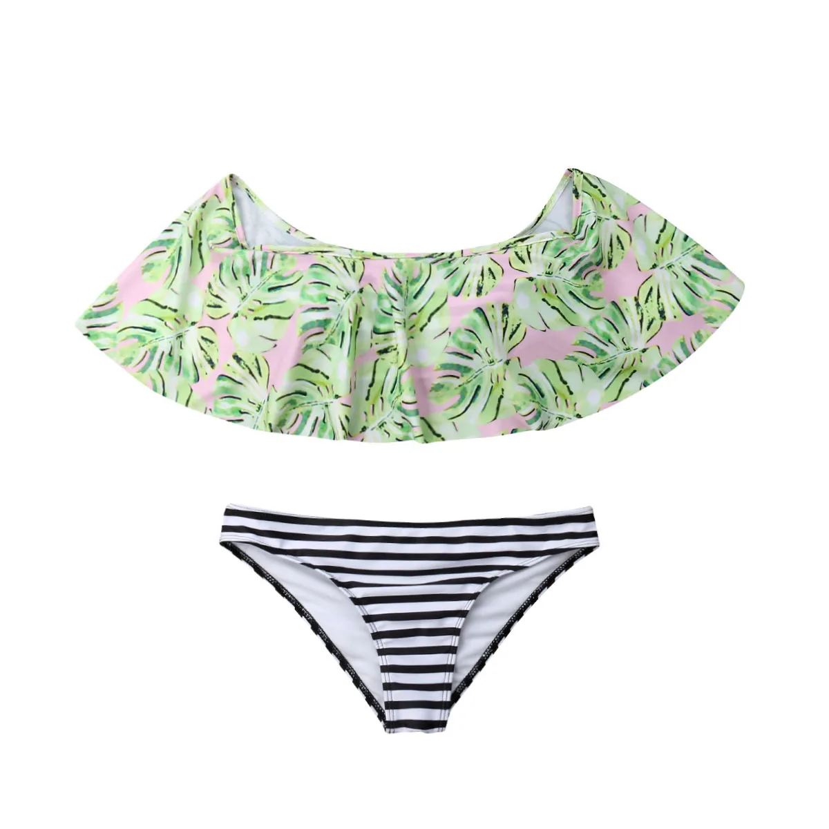 Hot Family Matching Swimwear Mother Daughter Women Kids Floral Two piece 2019 New Brand Summer Tops+shorts | Мать и ребенок