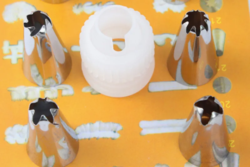 6 шт./компл. нержавеющая сталь кухонный крем окантовкой Кондитерские насадки для