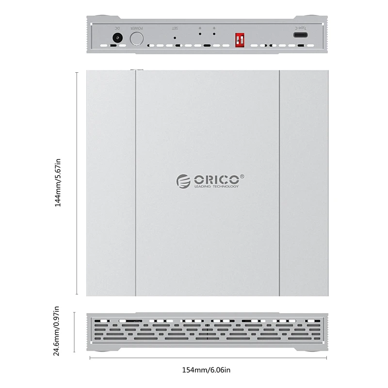 Алюминиевый корпус для жесткого диска Orico 2 5 дюйма Usb 3 1 Type C 10 Гбит/с Raid ТБ * внешний