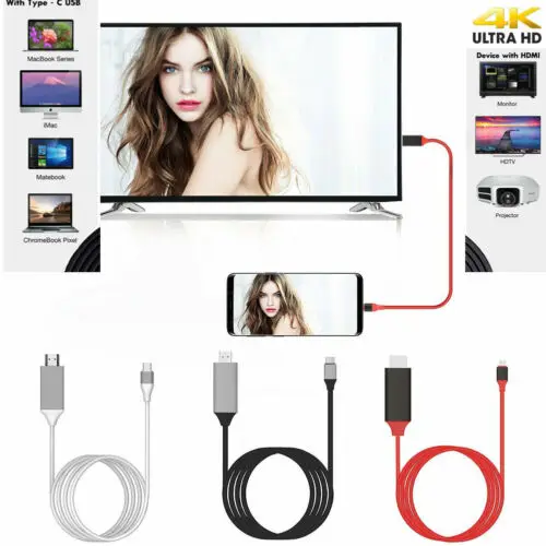 USB C Type к HDMI 4K кабель HDTV TV Цифровой AV адаптер для Samsung Galaxy S8 Macbook 2M| |