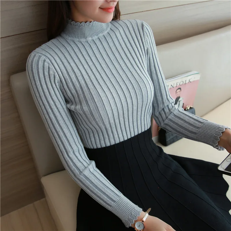 2019 Korean Knitted Women Sweaters And Pullovers Sueter Mujer Tops Winter Slim Jumper Autumn Fashion Clothing | Женская одежда