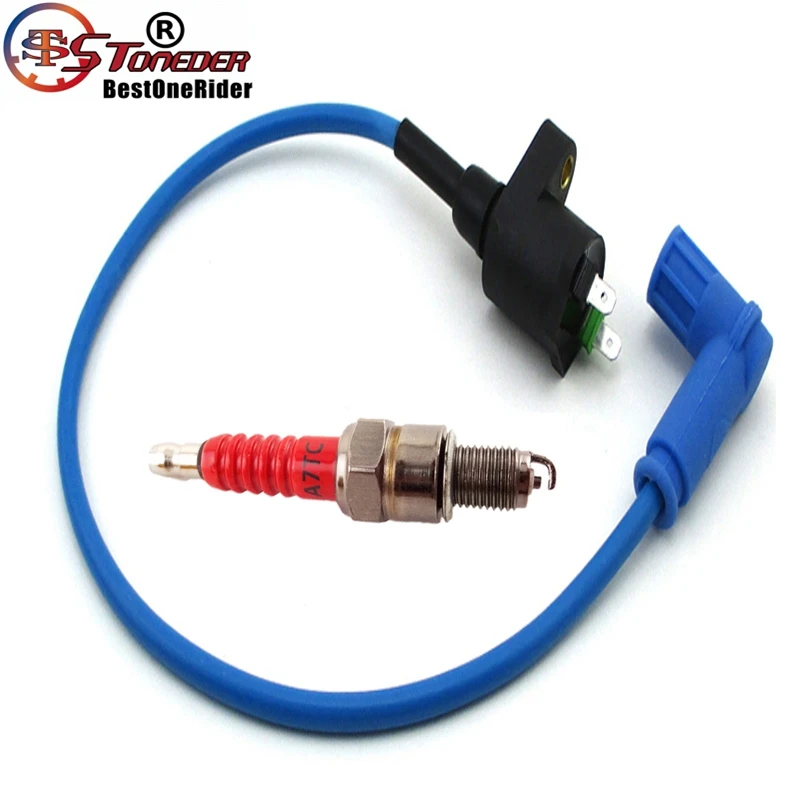 STONEDER синяя катушка зажигания A7TC Свеча для 50cc 70cc 90cc 110cc 125cc 140cc 150cc 160cc мотор грязи