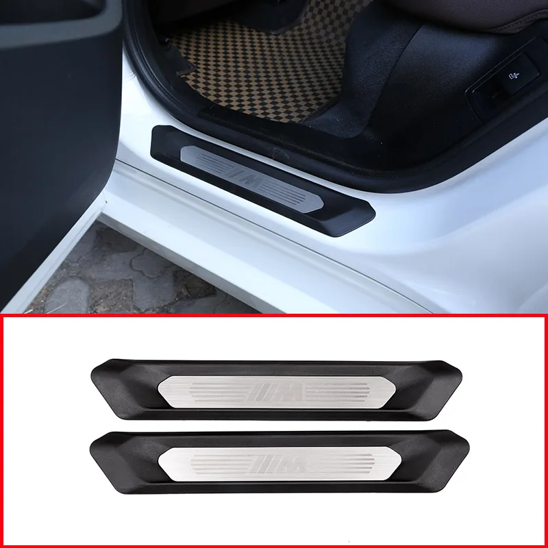 2 шт. для BMW X3 G01 2018 2019 Защитная Накладка на порог заднего ряда X4 G02 автомобильные