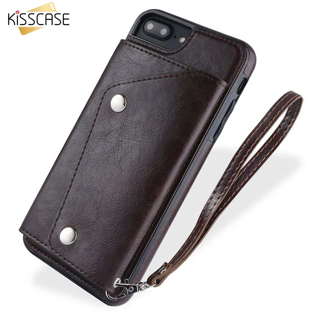 Kisscase флип Чехлы кожаный чехол для iPhone X Xs Max XR держатель карт кошелек 7 8 6s 6 Plus