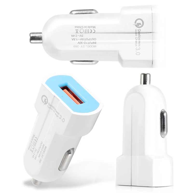 Летнее быстрое зарядное устройство 3 0 mini usb Автомобильное адаптер для Xiaomi redmi Samsung