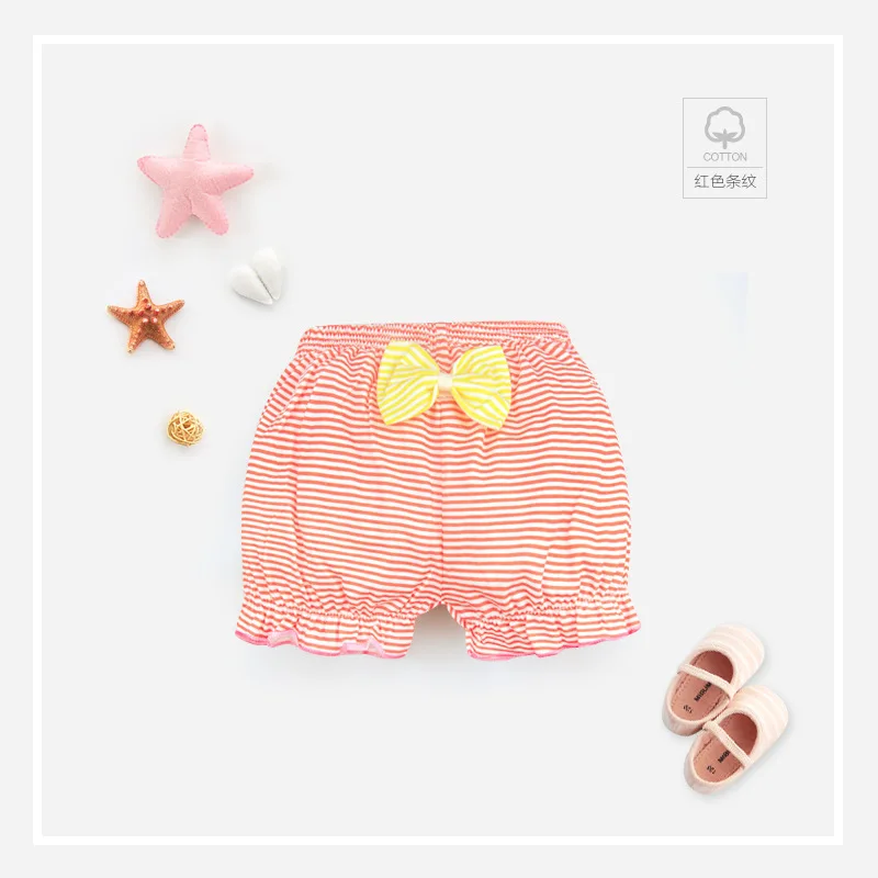 New Spring Xiaxiaotong Underpants Men And Women Baby Four Angle Pants Bow Wave Point Lovely Other Clothes Pure Cotton | Мать и ребенок