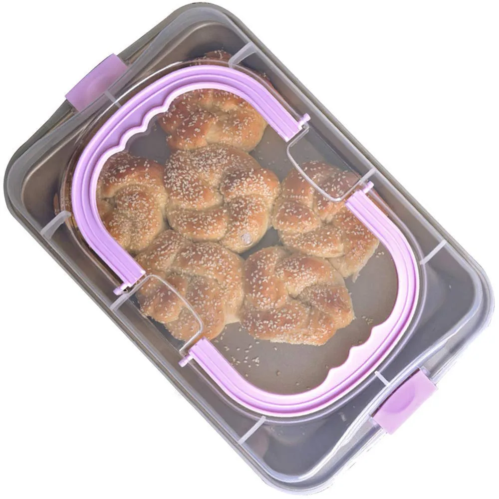 lufeiya выпечки лоток с крышкой формы форма для духовки хлеба тостер 16 × 12 глубокую