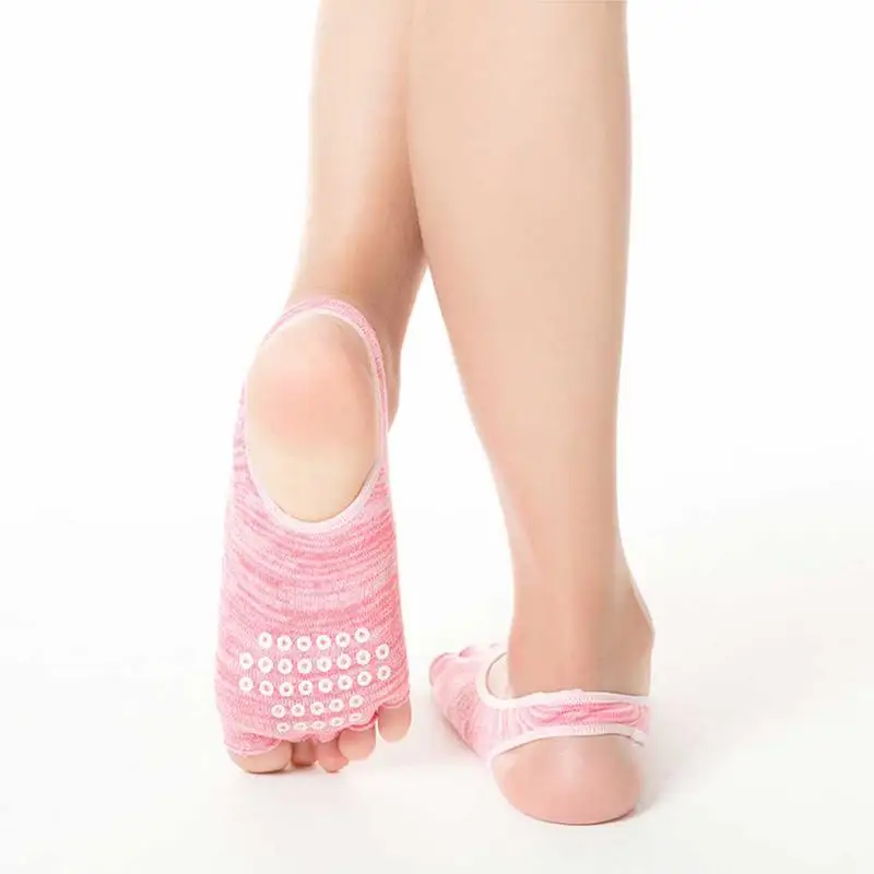 Cotton Open Toed Bare Heel Yoga Socks Gym Sports Fitness Free Shipping | Спорт и развлечения