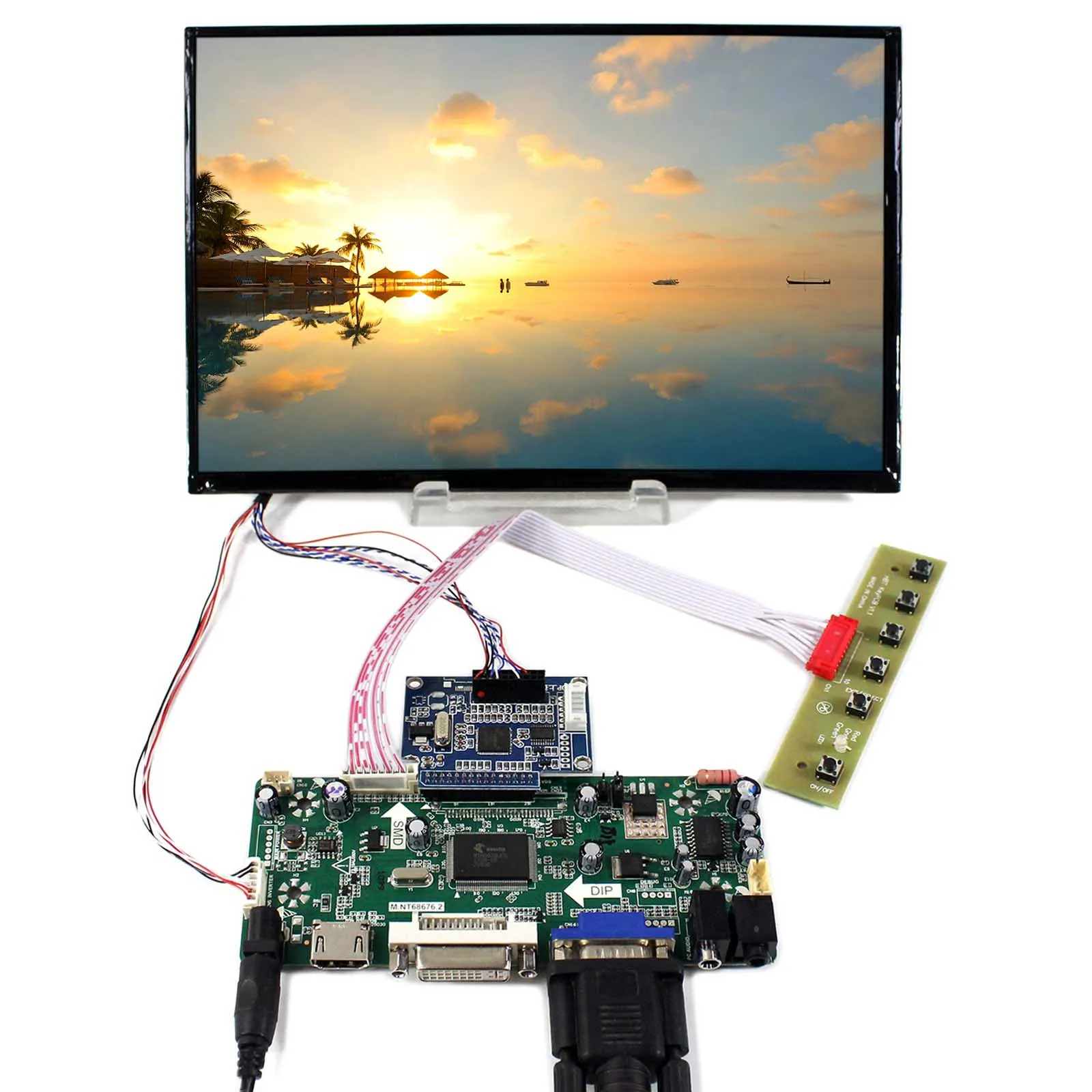 M.NT68676.2A HD MI VGA DVI плата ЖК контроллера B101UAN01.A 10 1 дюймов 1920X1200 экран|Запасные части| |