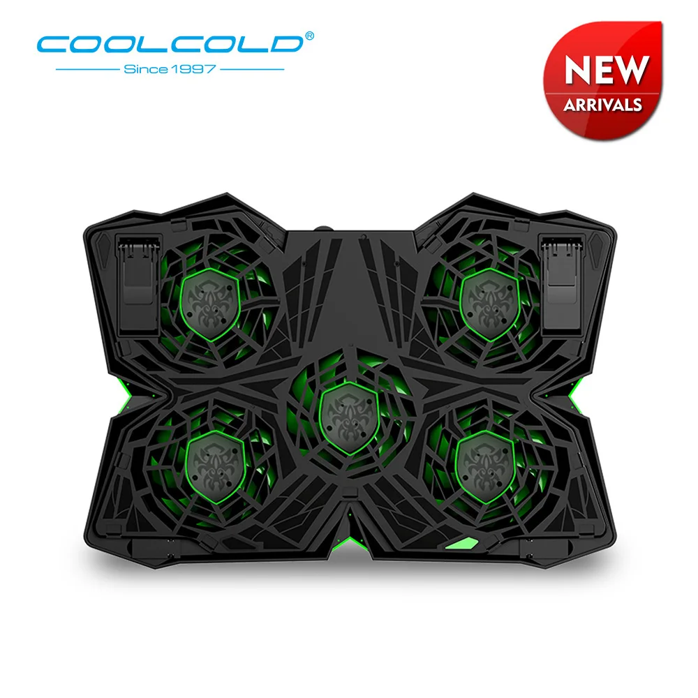 COOLCOLD Новое поступление 5 светодиодный охлаждающий вентилятор для ноутбука
