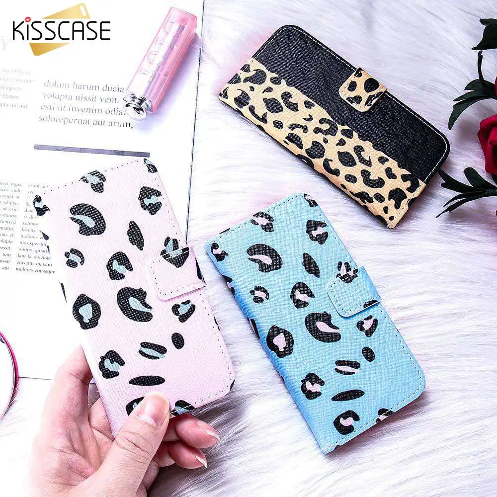 Чехол для телефона KISSCASE с леопардовым принтом iPhone XR XS 7 8 6 6S Plus кожаные флип Чехлы X