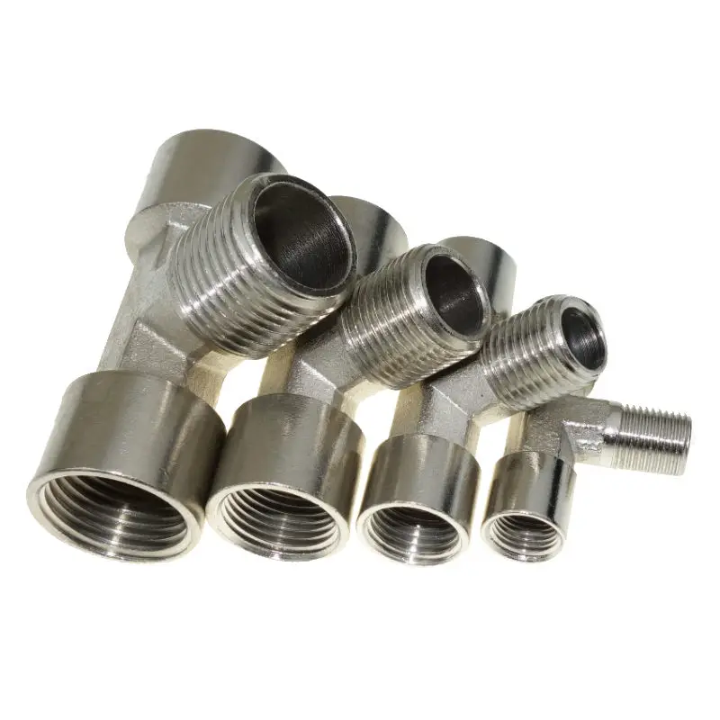 Фитинг для труб из латуни и никеля коннектор мужских веток 1/8 &quot1/4&quot 3/8 &quot1/2&quot BSPP