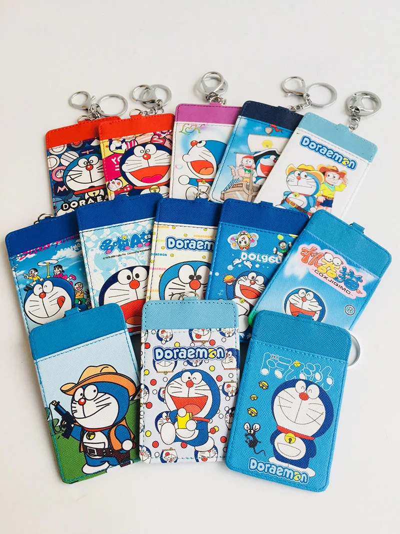 

IVYYE 1PCS Doraemon Anime Plush Card Holder PU Cartoon Credit ID Bags Coin Bus Card Wallet Kid Girls Birthday Gifts New