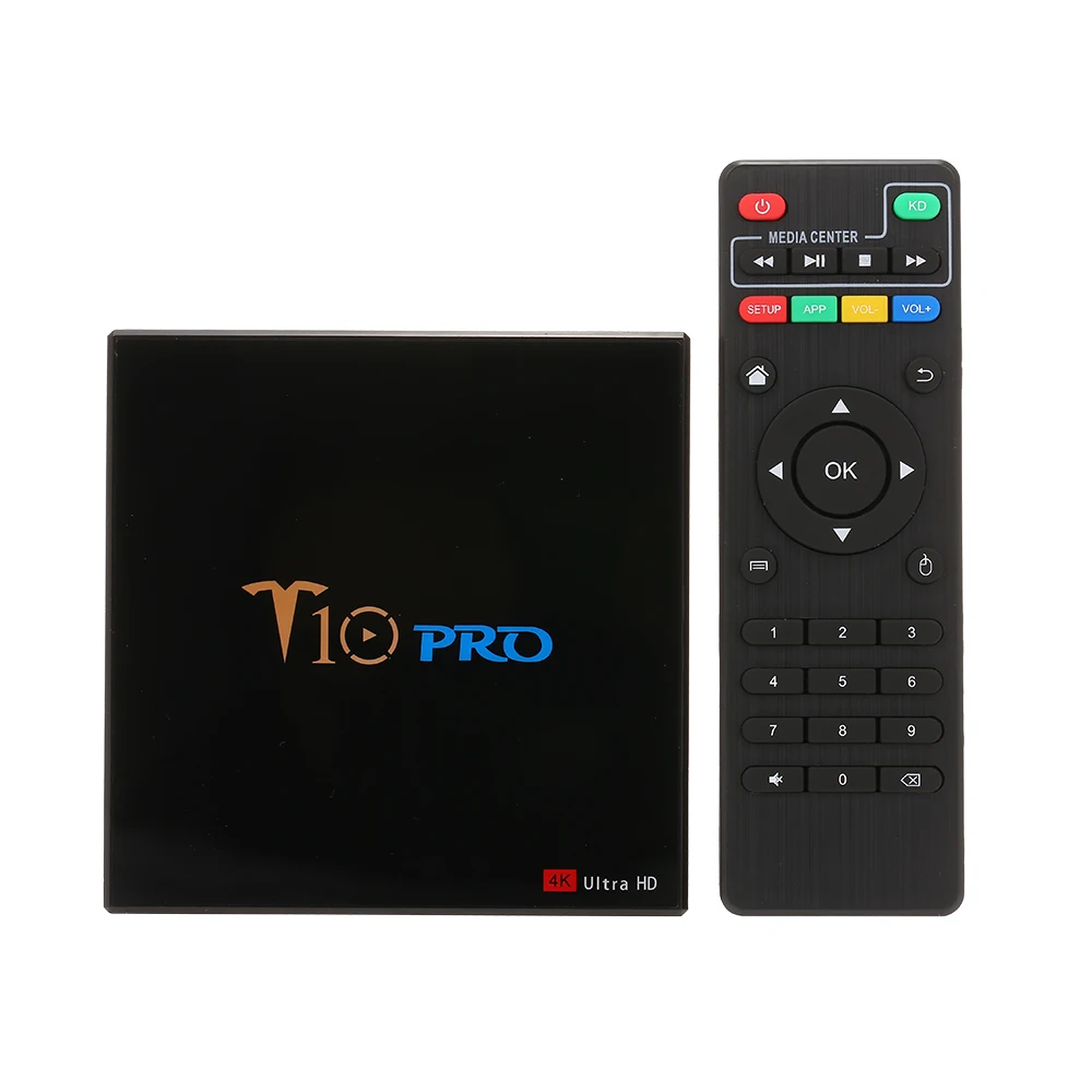 T10 PRO Smart Android 8 1 TV Box Cortex A53 S905X2 Четырехъядерный 4K 4GB32GB WiFi BT4.1 медиаплеер LED экран