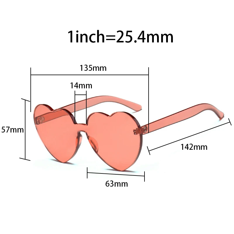 Heart-Shaped Sunglasses Candy Colors Siamese UV400 Integrated High Clear Lens Pure Color Eyewear Lunettes De Soleil | Аксессуары для