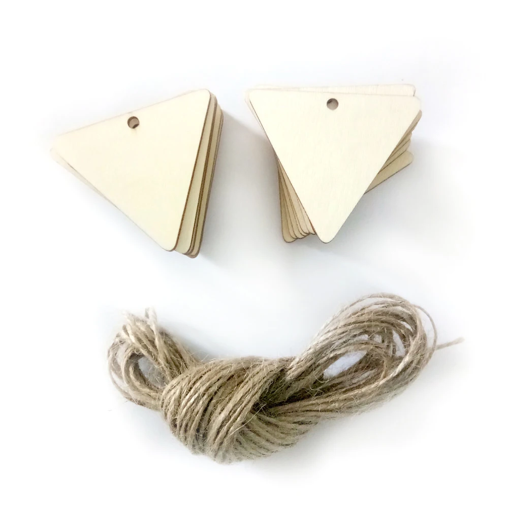 25 шт./компл. самодельные деревянные пустые треугольные подвесные бирки для