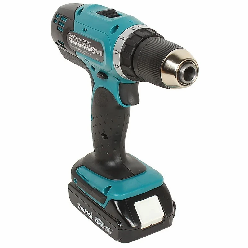 Дрель шуруповерт аккумуляторная Makita DDF453SYE (Напряжение аккумулятора 18 В емкость 1 5