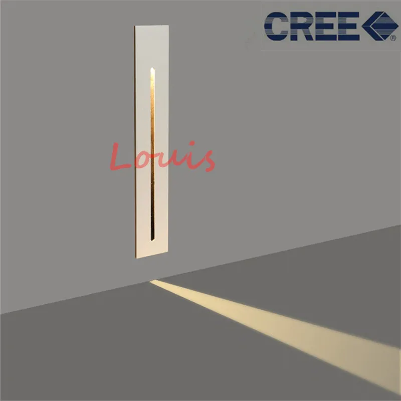 Бесплатная доставка настенный светильник CREE 3 Вт внутренний утопленный