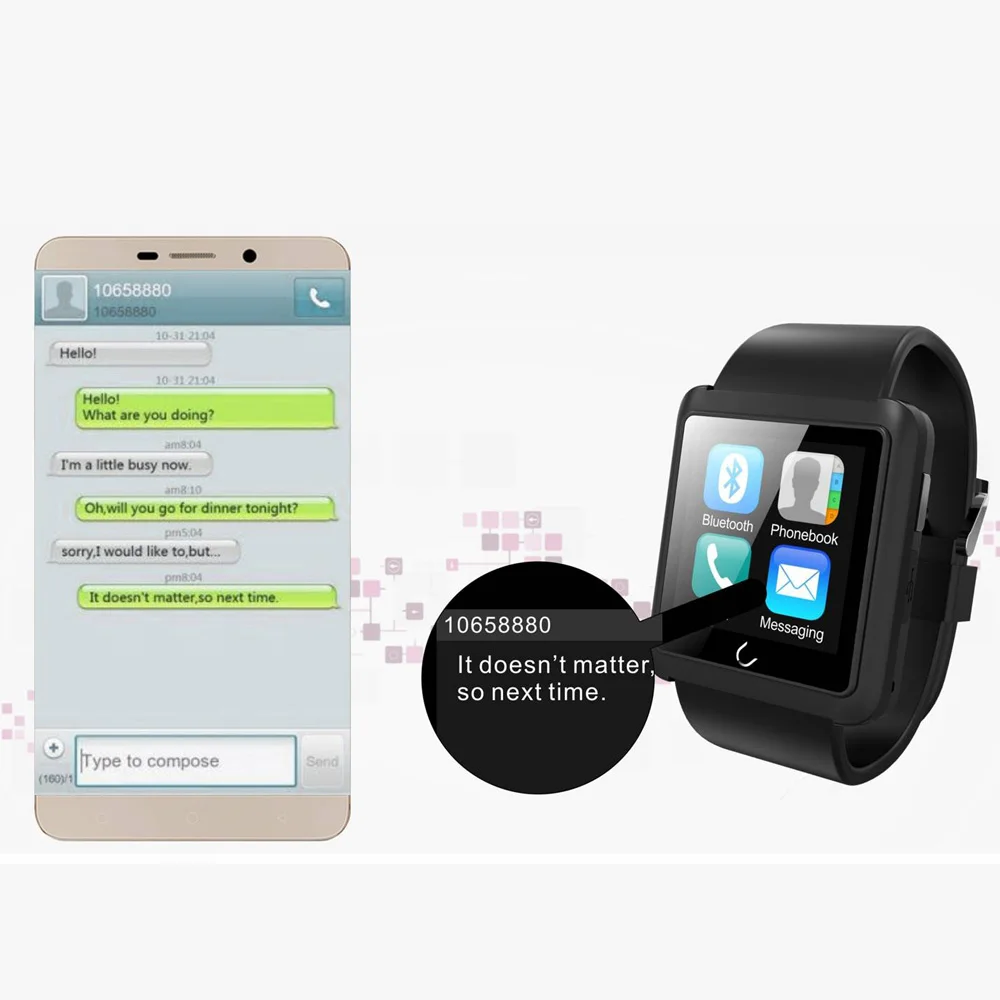 NEW U10L Smart Wrist Watch Phone Mate Bluetooth For iPhone IOS Android Samsung | Watches