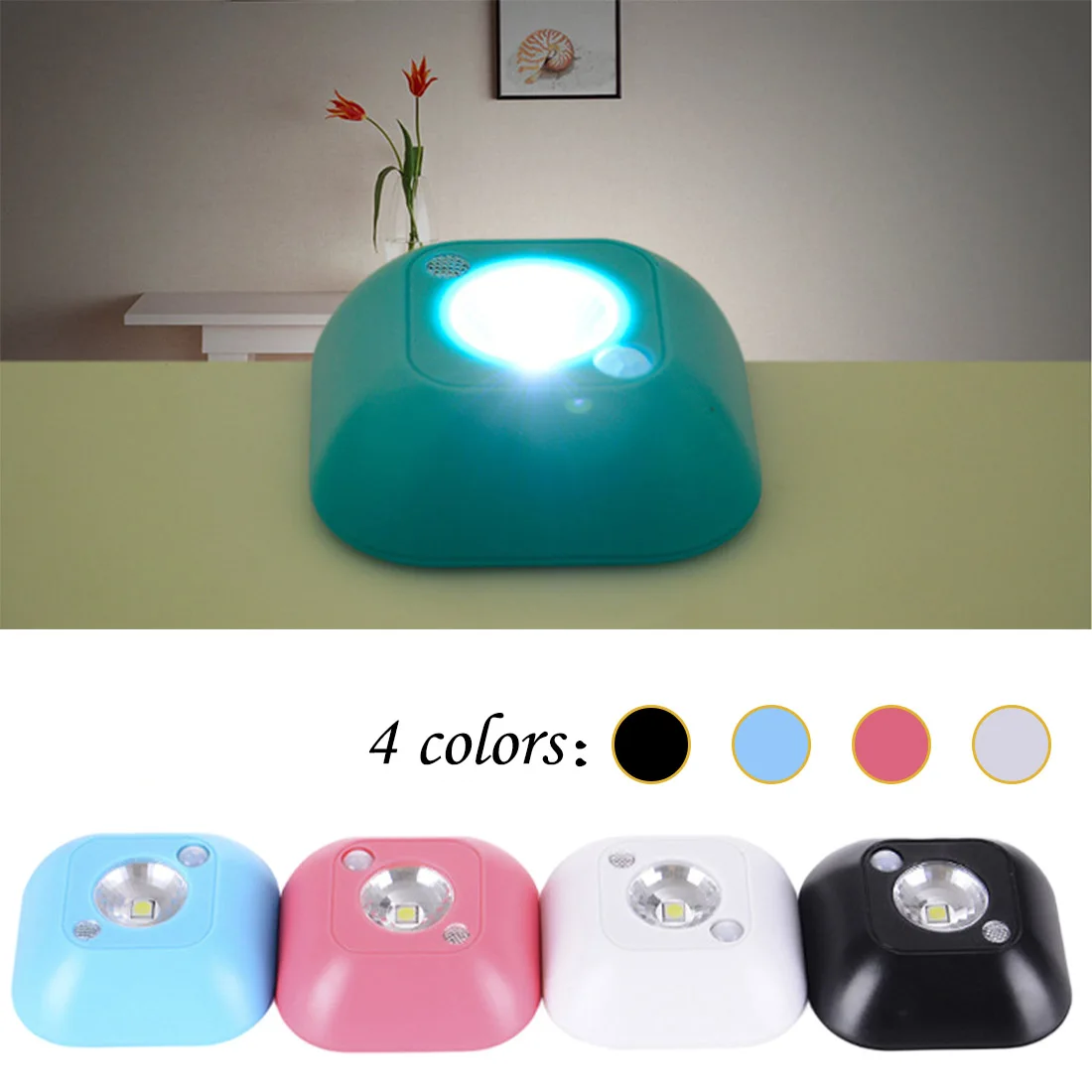 

Wireless Night Light LED dual induction light control energy saving Wall Emergency Wardrobe Cabinet Night Lamp Battery Powered