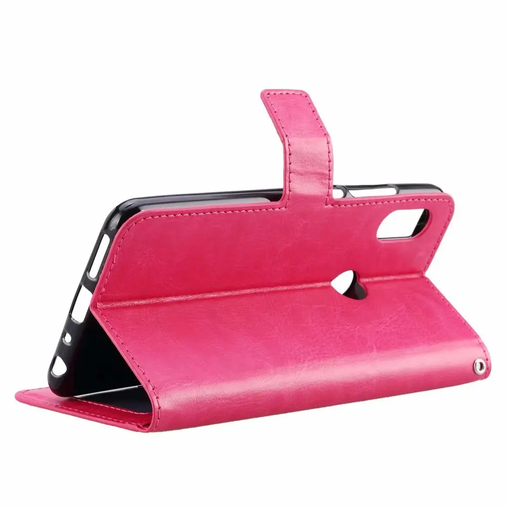 10pcs/lot free shipping Crazy Horse Wallet Leather Case for Huawei Y6 2019 honor 8A Enjoy 9 Y7 With Photo Frame Card Slots | Мобильные