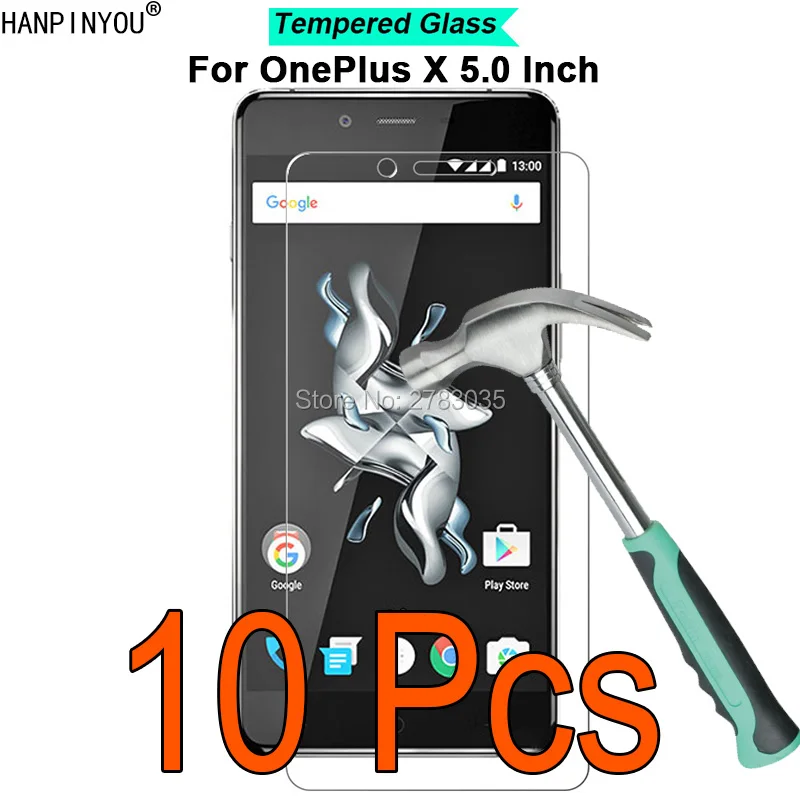 

10 шт./лот для OnePlus X E1001 5,0 дюйма твердость 9H 2.5D ультратонкая закаленная стеклянная пленка защита экрана