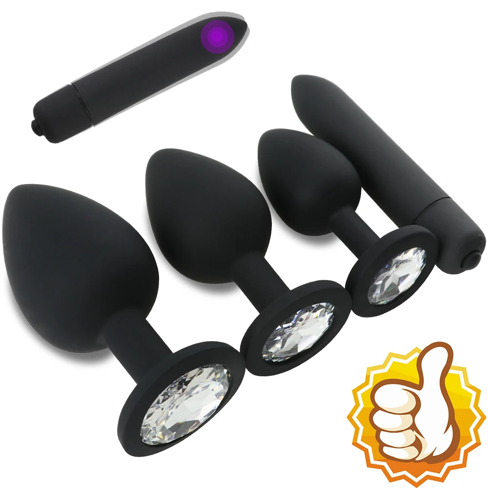 Soft Silicone Anal Butt Plug vibrators Prostate Massager Adults Gay Products Mini Bullet Vibrator Sex Toys for Couples | Красота и
