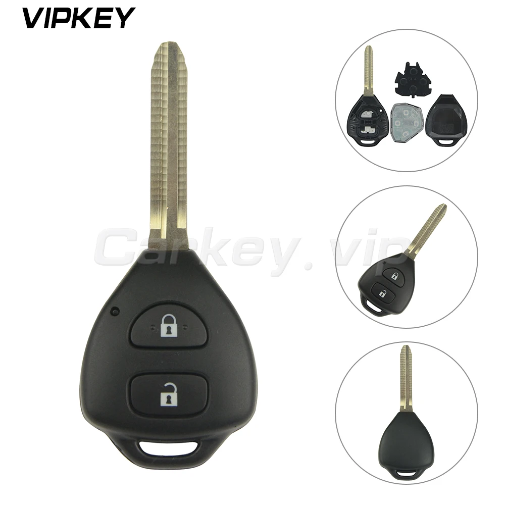 Remotekey Автомобильный Брелок дистанционного управления с ключом TOY43 ключ лезвие 2