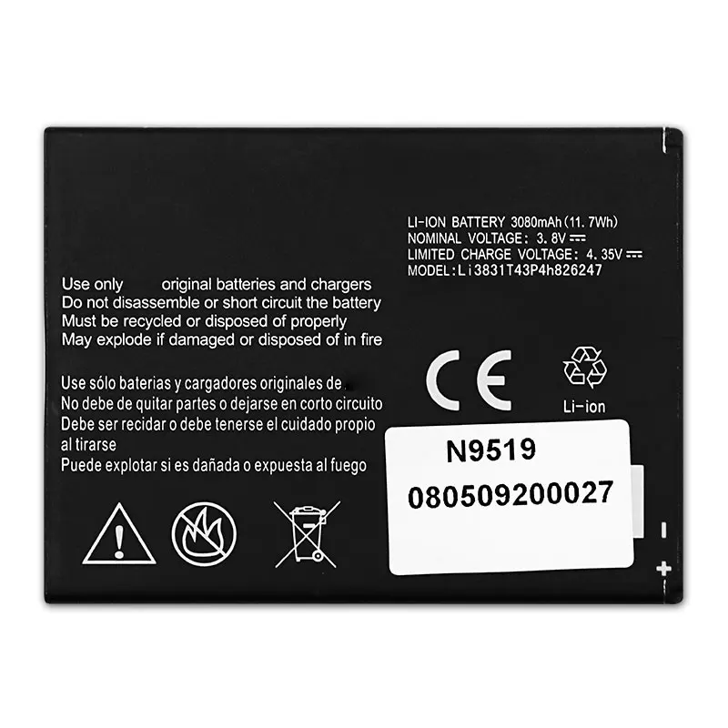Аккумулятор DyGod 3080 мАч Li3831T43P4h826247 для ZTE GRAND X3 Z959 CRICKET N9519 Высококачественная