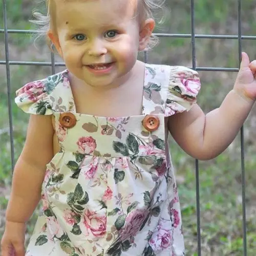 Комбинезон для новорожденных девочек 0 24 мес. с цветочным принтом комбинезон