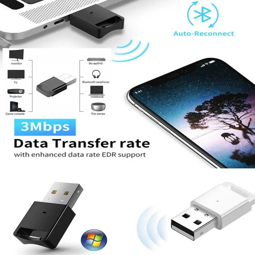 Лидер продаж 2019 г. беспроводной USB адаптер для аудиоприемника Bluetooth 3 5 мм AUX
